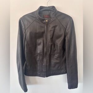 Danier Women's dark Brown Leather Jacket Sz XS